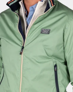 Green twill bomber