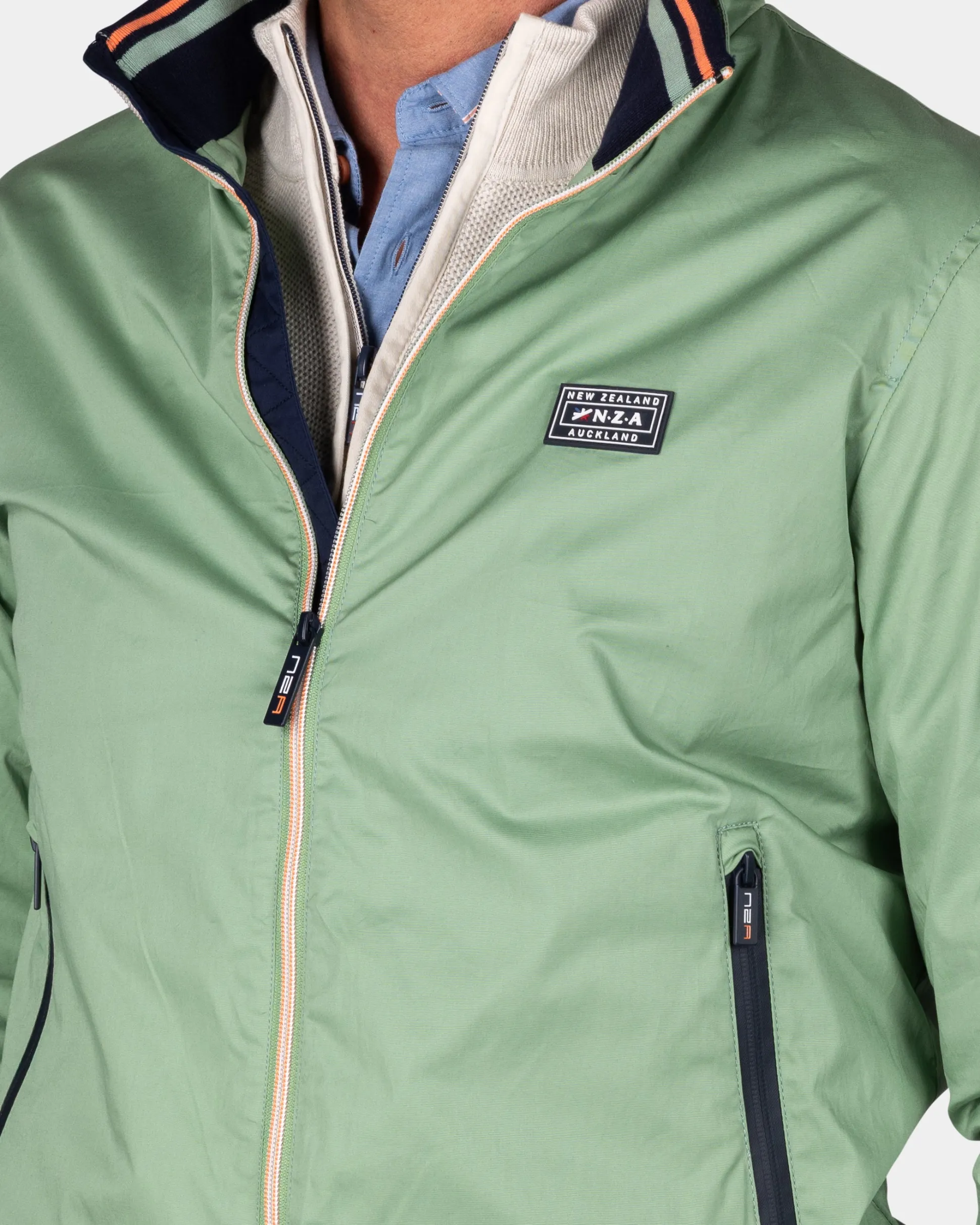 Green twill bomber