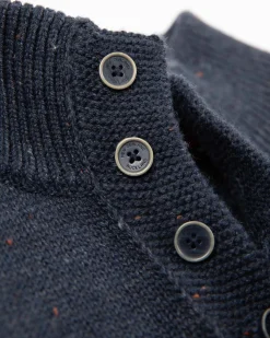 Half buttoned plain pullover - Trent Petrol