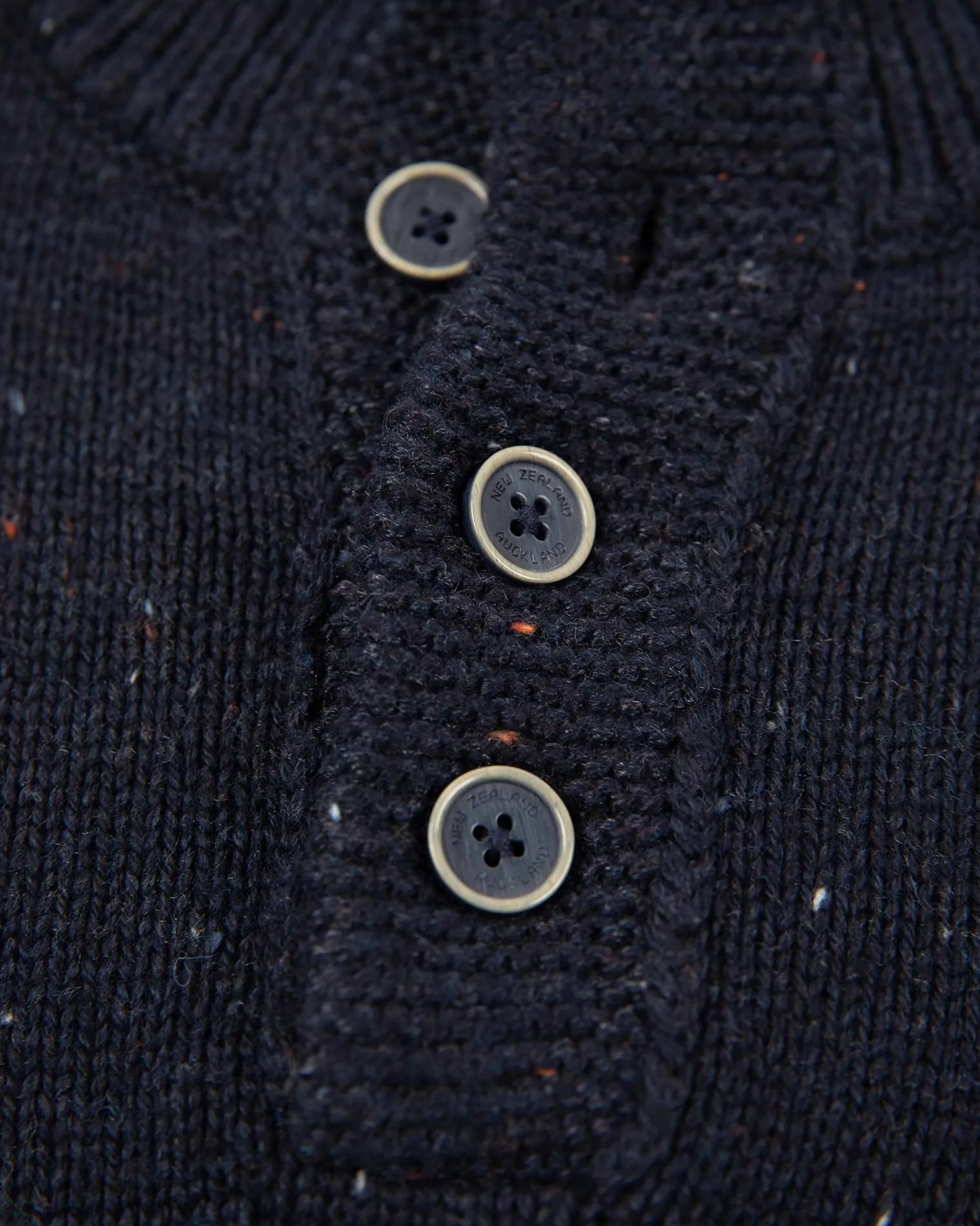 Half buttoned plain pullover - Pitch Navy