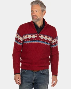 Half zip jumper Aranga - Cardinal Red