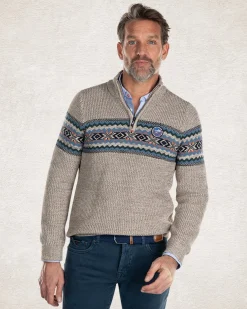 Half zip knitted pullover - Sahara Sand