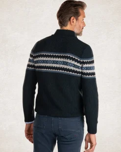 Half zip knitted pullover - Crushing Green