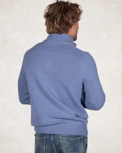 Half zip pullover wool blend - Cloudy Blue