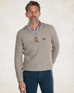 Half zip solid coloured pullover - Sahara Sand