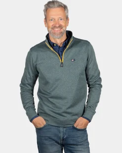 Half zip sweater Trent - Eucalyptus Green