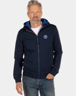 Hooded sweat cardigan Orikaka - Reef Navy