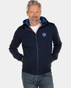 Hooded sweat cardigan Orikaka - Reef Navy