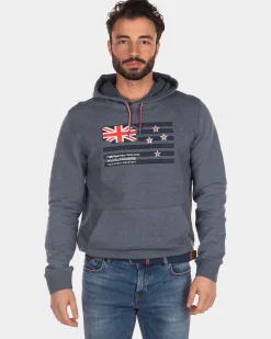 Hoodie with flag - Green Grey