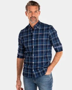 Indigo checkered shirt - Indigo