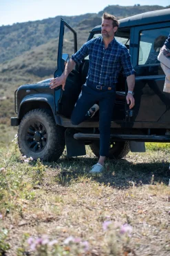 Indigo checkered shirt - Indigo