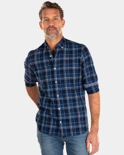 Indigo checkered shirt - Indigo