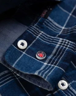 Indigo checkered shirt - Indigo