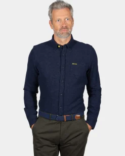 Indigo cotton shirt Oterei - Ink Navy