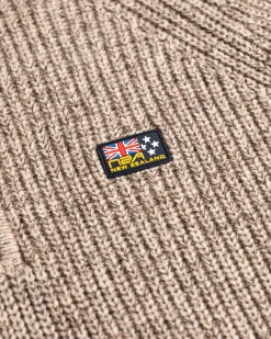 Knitted half zip jumper Drake - Sea Silt Sand