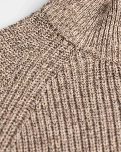 Knitted half zip jumper Drake - Sea Silt Sand