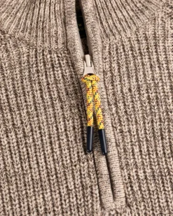 Knitted half zip jumper Drake - Sea Silt Sand