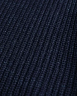 Knitted half zip jumper Drake - Ink Navy