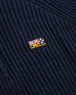 Knitted half zip jumper Drake - Ink Navy