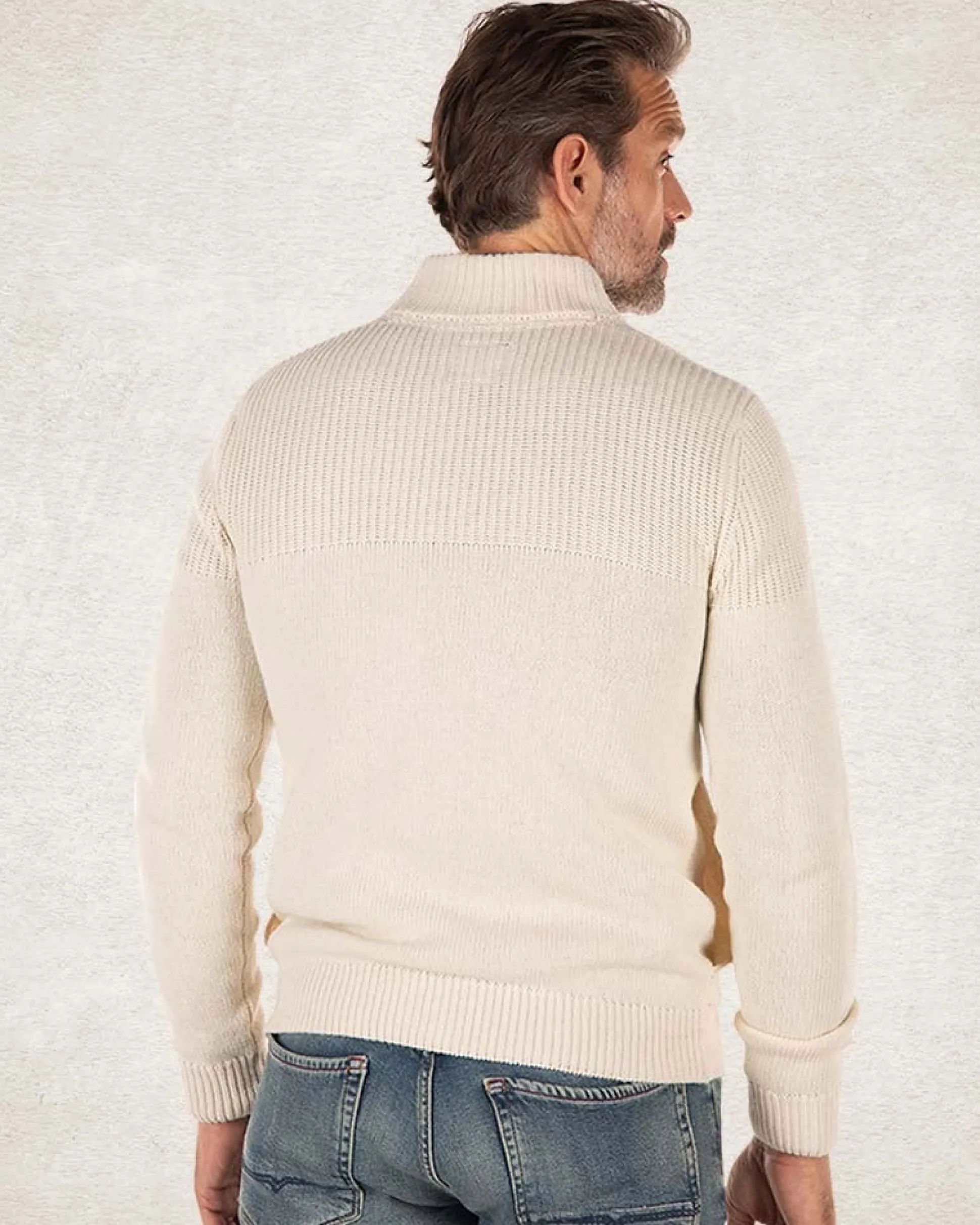 Knitted solid coloured cardigan - Milky Ecru