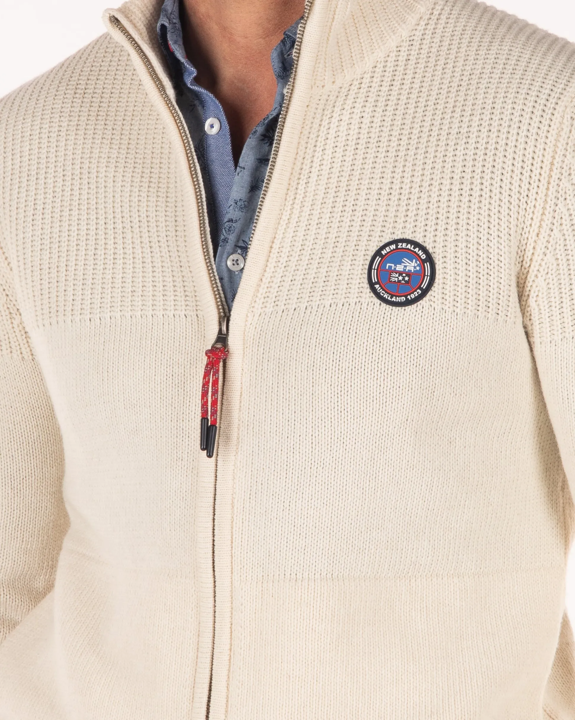 Knitted solid coloured cardigan - Milky Ecru