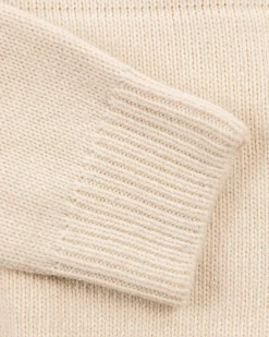 Knitted solid coloured cardigan - Milky Ecru