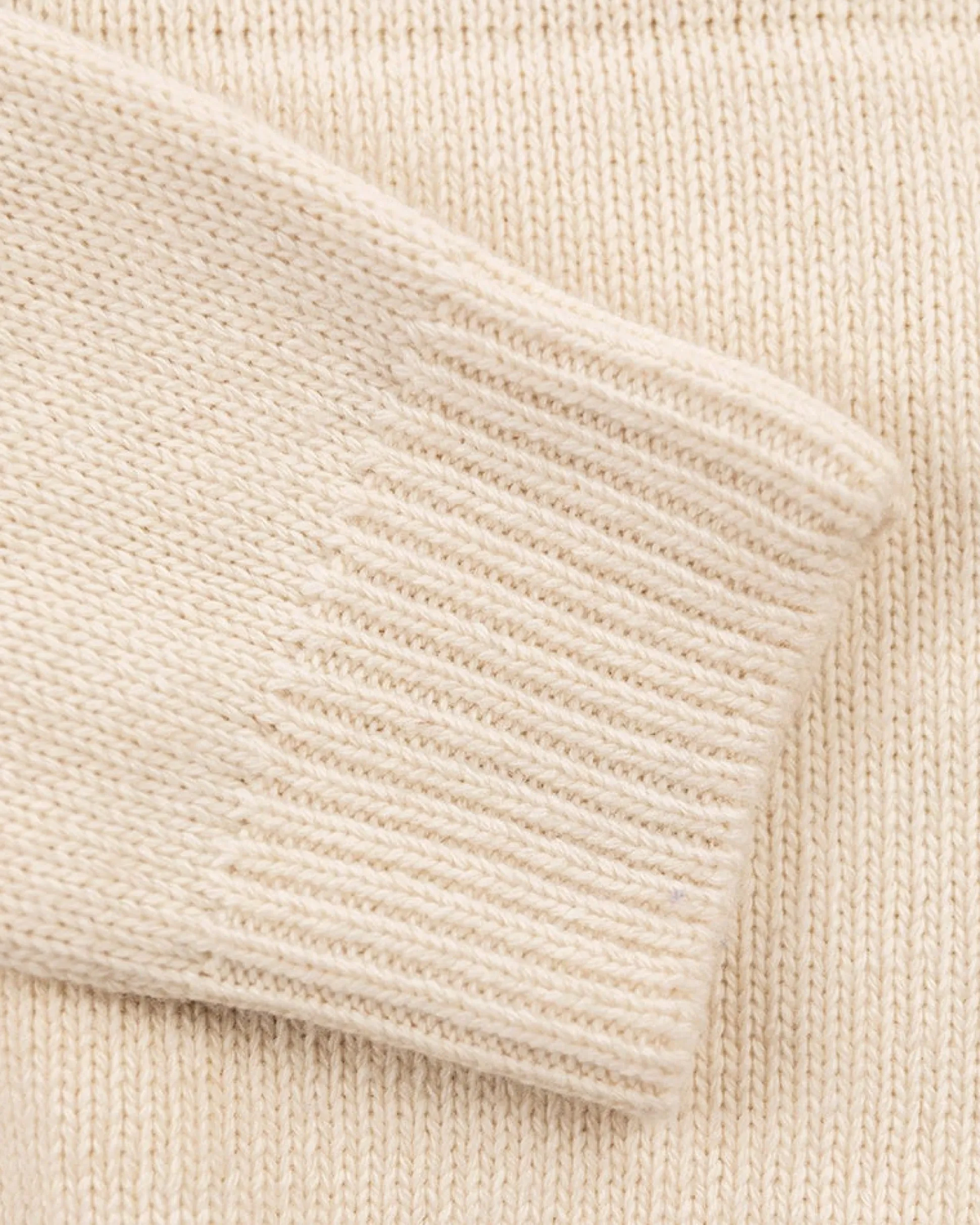 Knitted solid coloured cardigan - Milky Ecru