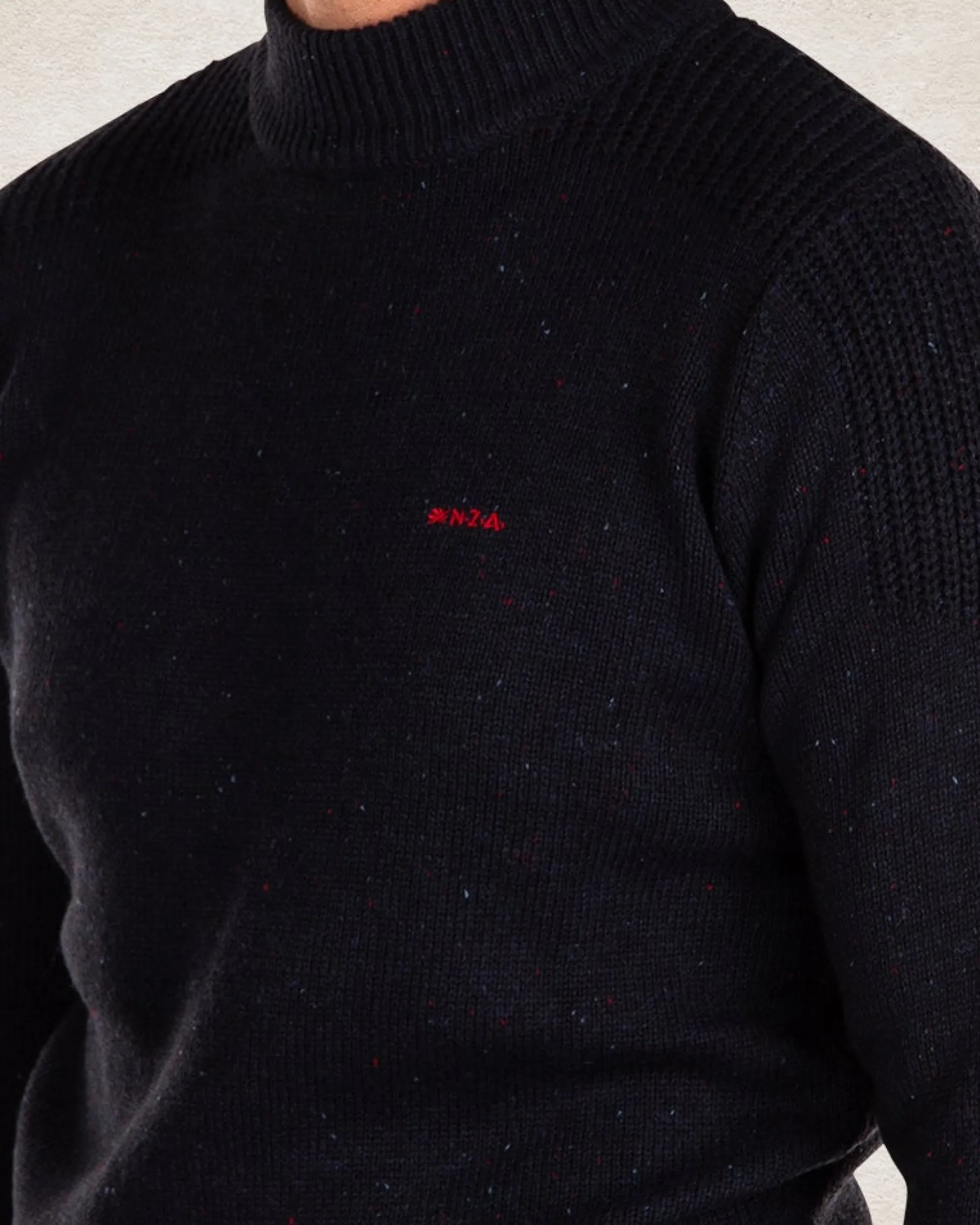 Knitted solid coloured turtleneck - Pitch navy