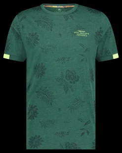 Kokopunui t-shirt with print - Lead Green
