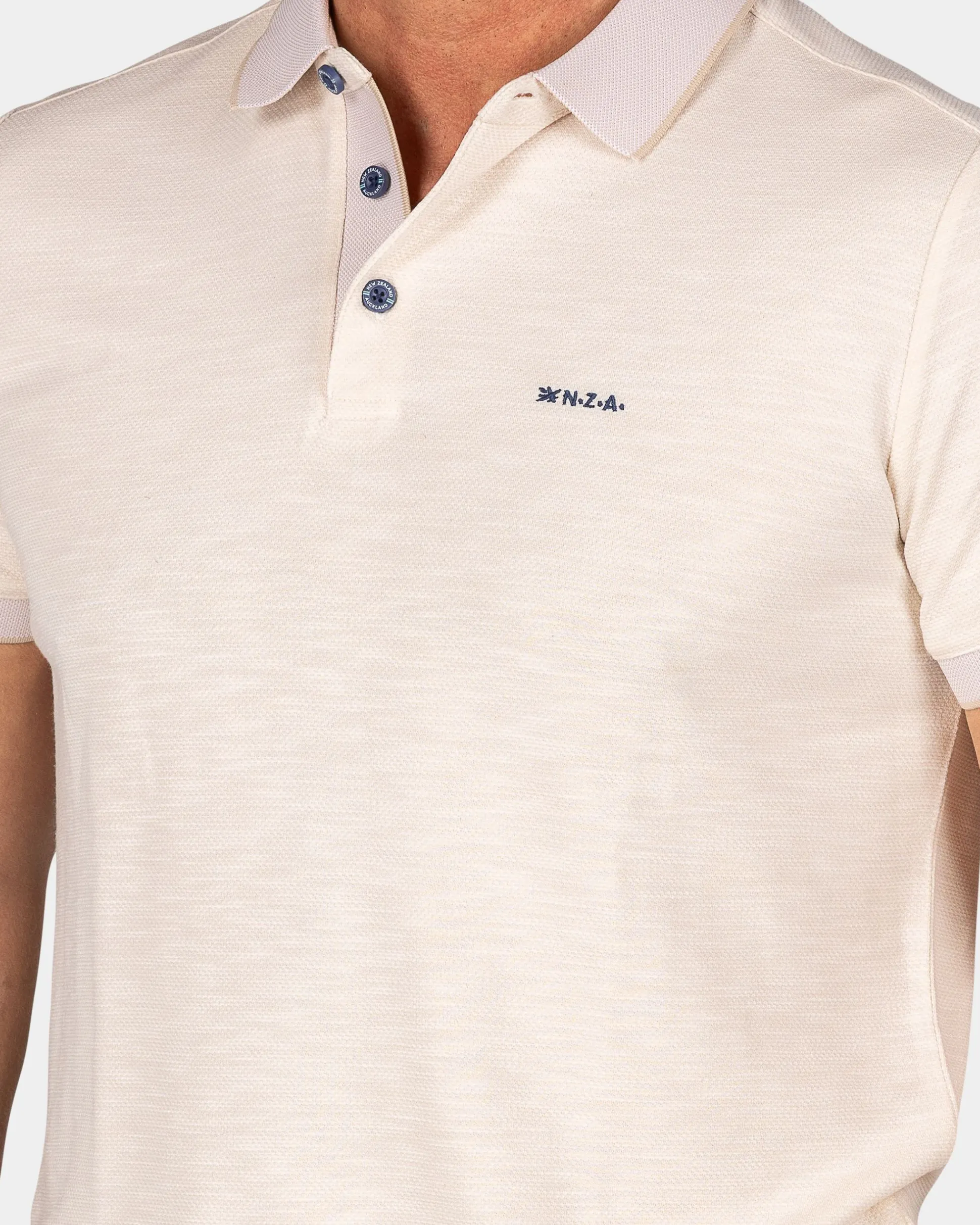 Light Beige Polo with Modal