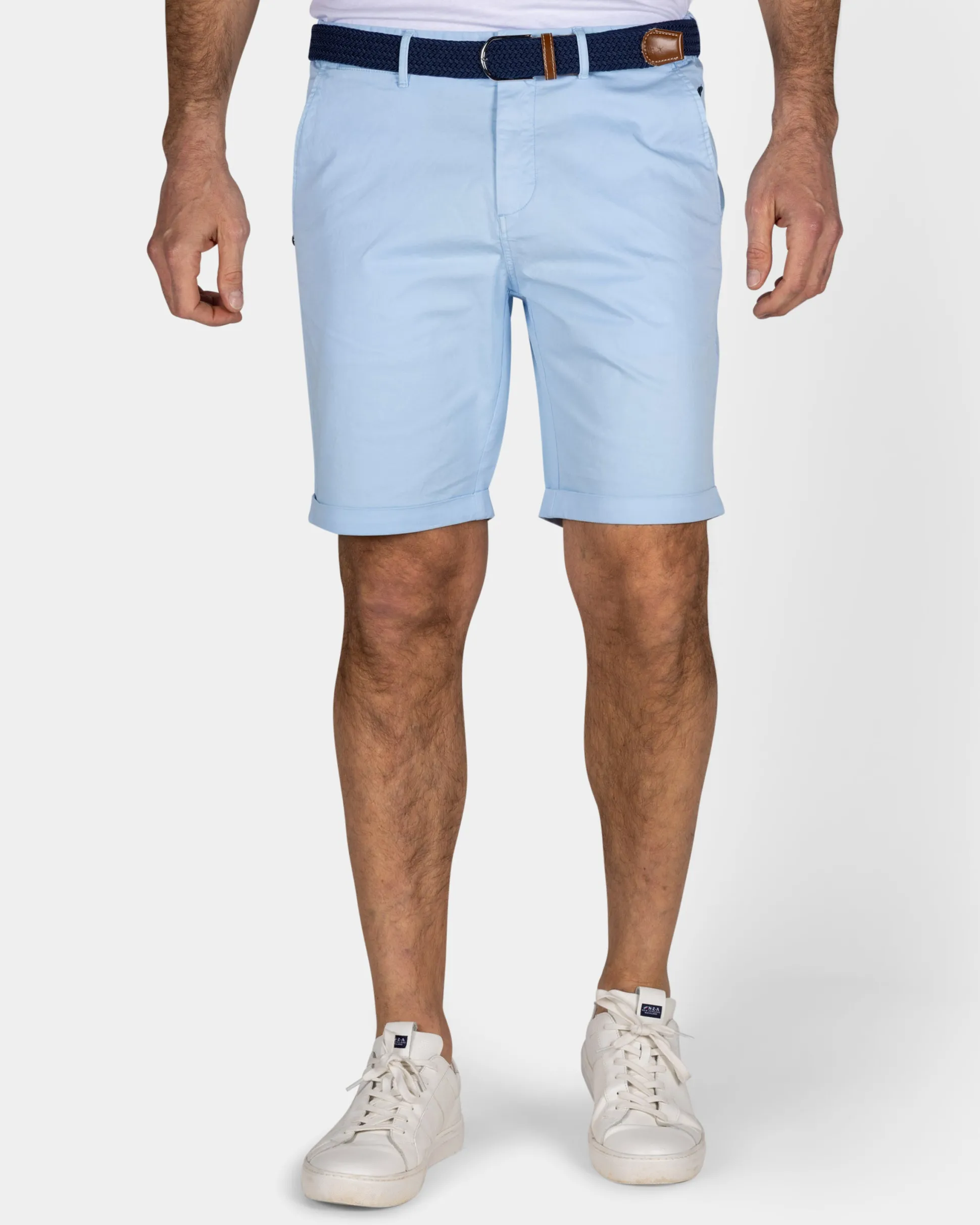 Light Blue Cotton Chino Shorts