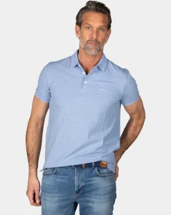 Light blue cotton polo