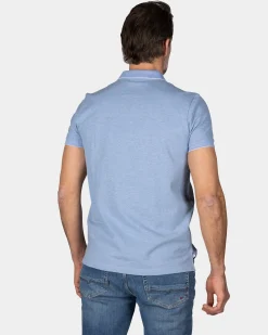 Light blue cotton polo