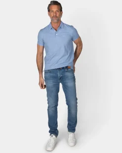 Light blue cotton polo