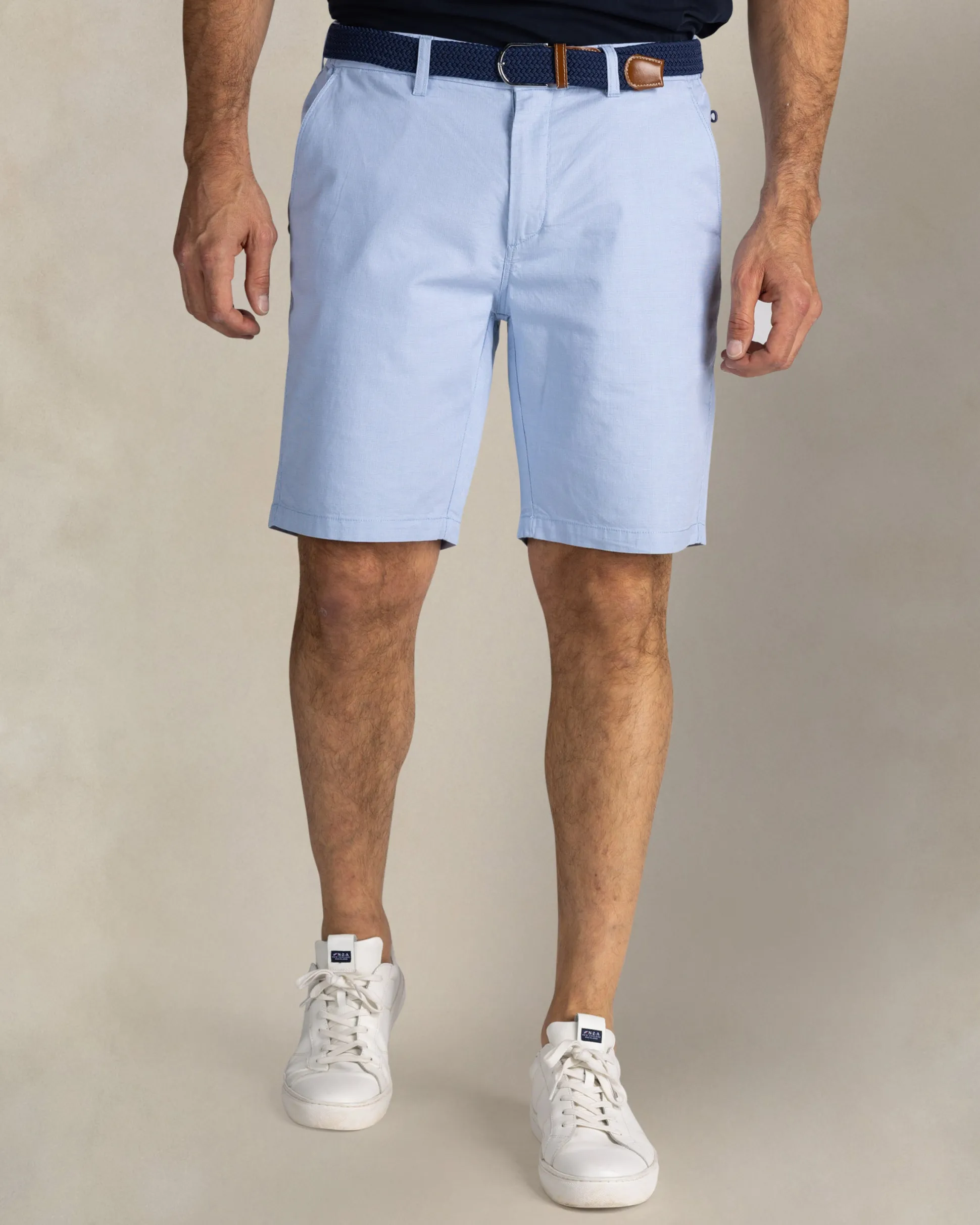 Light blue cotton shorts with stretch