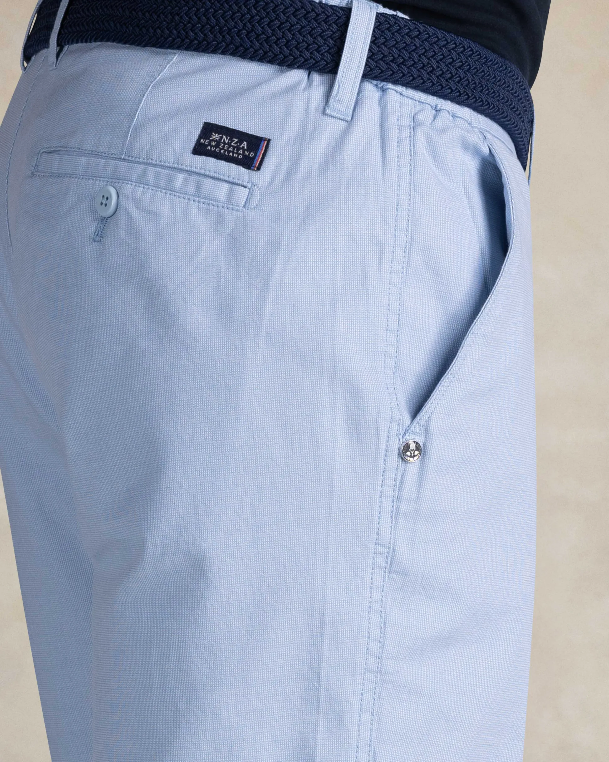 Light blue cotton shorts with stretch