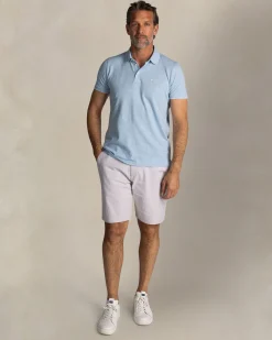 Light blue cotton stretch polo