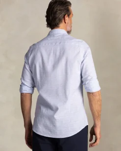 Light blue cotton-linen shirt