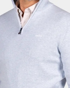 Light blue half zip pullover - Marble Blue