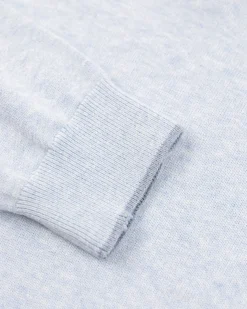 Light blue half zip pullover - Marble Blue