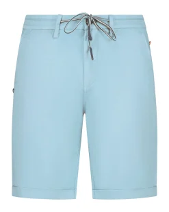 Light blue linen chino shorts