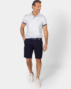 Light Blue Polo with Navy Details