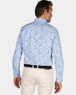 Light blue printed shirt