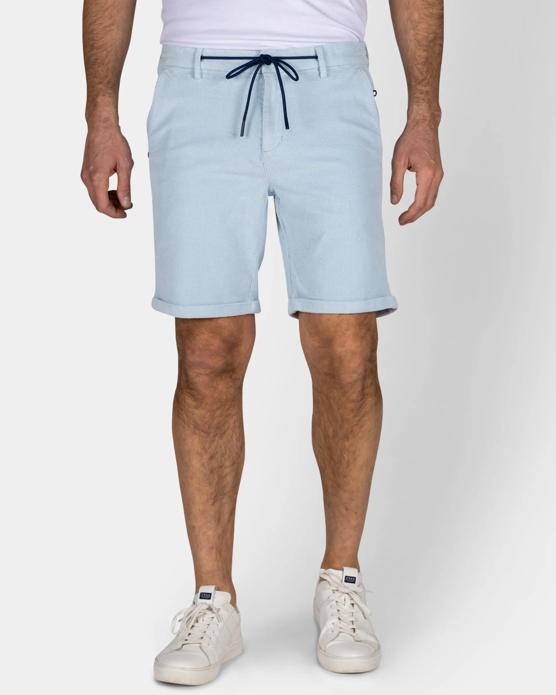 Light Blue Ribbed Shorts