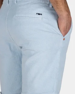 Light Blue Ribbed Shorts
