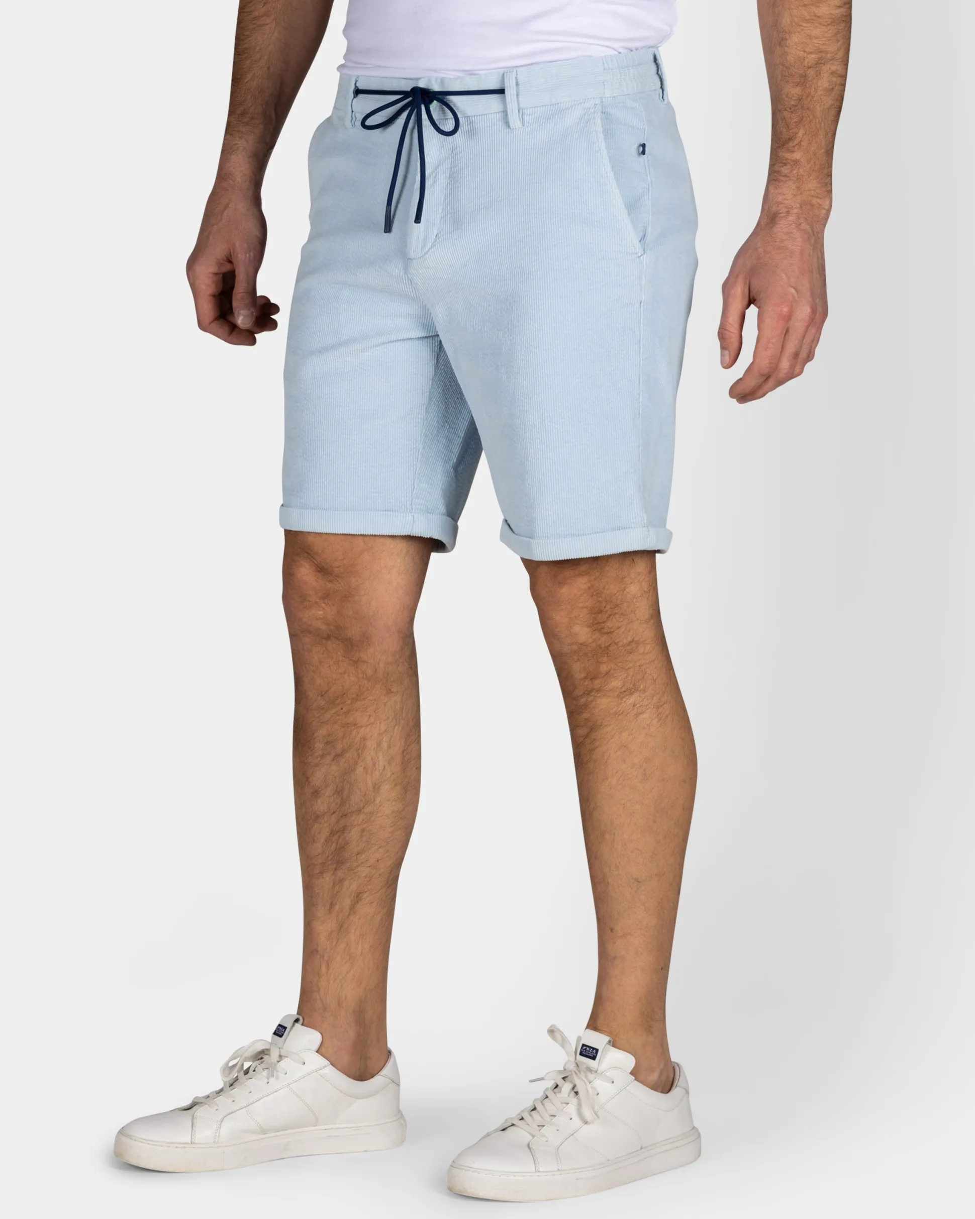 Light Blue Ribbed Shorts