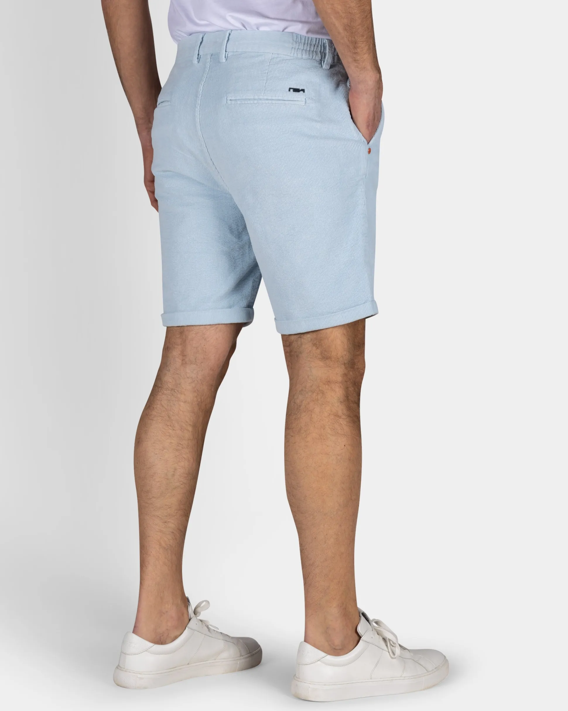 Light Blue Ribbed Shorts