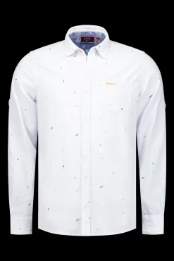 Light blue shirt with leaf print - Light Blue