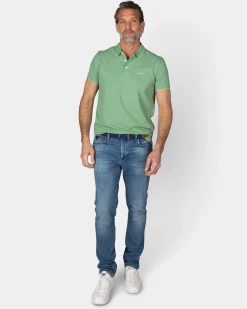 Light green cotton polo