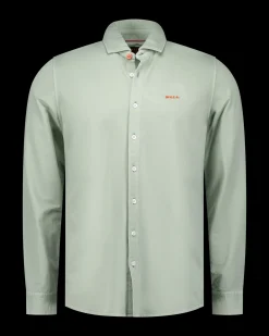 Light green linen shirt - Dusty Army